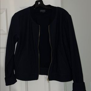 Textured club monaco bomber jacket Large